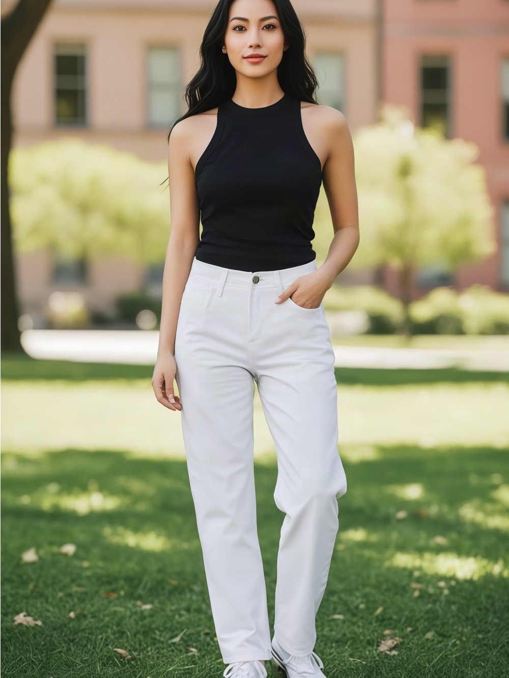 Ann Taylor Mid Rise Wide Leg White Jeans Size 4 Regular